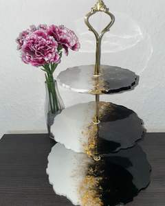 Soporte de pastel de resina con diseño de lava hecho a mano de la mejor calidad para boda y cumpleaños, soporte decorativo y Decoración de mesa - Product Image 3