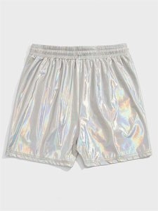 Top Quality Men Cheap Custom Reflective Summer Street wear <b>Rave</b> Wear Festival Clothing Extended Custom Reflective <b>Shorts</b> for Men - Product Image 3