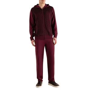 Ensemble de survêtement décontracté 2 pièces pour homme, respirant, zippé, personnalisable, avec étiquette privée, pour adultes, 100 % coton - Product Image 2