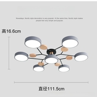 Lustre LED moderne pour salon et salle à manger, style nordique haut de gamme - Lustre multi-têtes pivotant