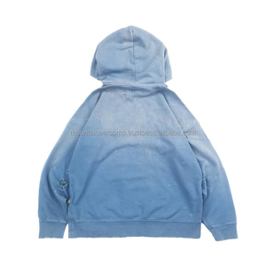 Sweat à capuche Vintage lavé à l'acide en coton de haute qualité ODM Old Streetwear Series Winter Stone Washed Sweater - Product Image 1