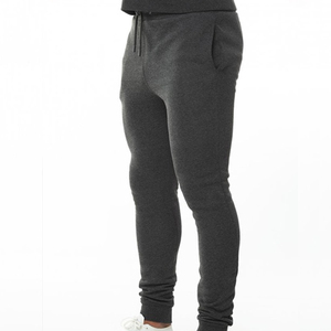 Wholesale 100% Cotton Men's Casual Sweatpants Breathable Solid Color Jogger <b>Drawstring</b> Regular Fit Skin Fitted High Painted High - Product Image 1