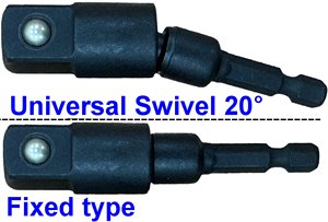 OEM ODM Taiwan Fournisseur 3/8 "Barre d'extension de joint universel à 2 voies pour outils électriques avec finition au phosphate noir - Product Image 2