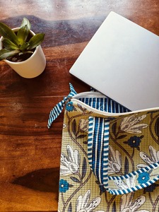 100% tinh khiết bông chần bền cổ điển kinh doanh máy tính xách tay trường hợp handmade 15 "-17" inch Trọng lượng nhẹ máy tính xách tay bảo vệ túi pastel - Product Image 2