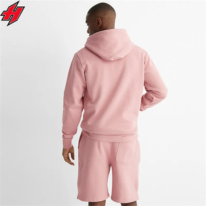 Custom Logo Men's Track Sweat Suit 2-Piece Hoodie and Joggers with <b>Shorts</b> Spring Sweatsuit Set - Product Image 3