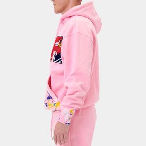 Vêtements pour hommes Sweats à capuche brodés en chenille Sweats à capuche épais en coton 100% à épaules tombantes Sweats à capuche brodés en chenille pour hommes - Product Image 3