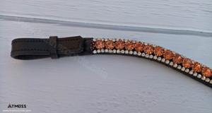 <b>Sports</b> & <b>Entertainment</b> Golden Crystal Leather Browbands for Export Sale Fancy Riding Browbands for Export Sale - Product Image 4