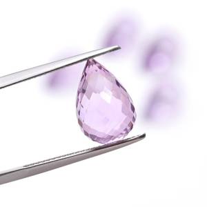 100% amatista brasileña Rosa Natural facetada pera corte piedras preciosas fabricación de joyas piedras preciosas certificadas genuinas para la venta a granel OEM - Product Image 2