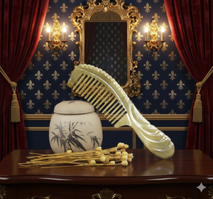 Peine para el Cabello de Lujo, Elegante, Hecho a Mano, con Diseño de Cuerno y Soporte Decorativo Esculpido a Mano para Exhibición en el Hogar y Salón, a Precio Especial - Product Image 4