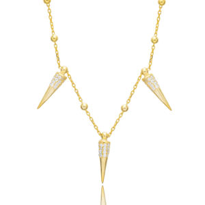 Cadena de bolas de forma única, collar de coctelera de piedra de circón, joyería de plata de ley 925 hecha a mano turca - Product Image 1