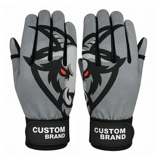 Gants de frappe de baseball sur mesure, prix de gros OEM, qualité supérieure, paume en cuir de vache, poignée hexagonale, gants de frappe de softball - Product Image 5