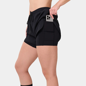 Shorts de yoga taille haute personnalisés, vêtements décontractés, shorts de sport légers pour femmes, shorts de gym respirants et à séchage rapide - Product Image 4