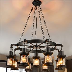 Candelabro de Metal clásico Golden Farmhouse Multi-Ray 6 luces accesorio de techo de hierro forjado colgante moderno disponible al por mayor - Product Image 5