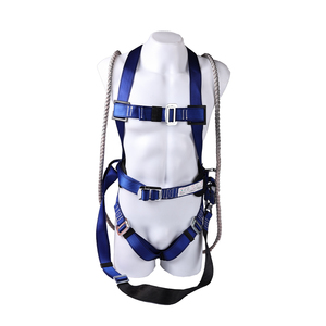 Ganzkörper-Klettergurt Sicherheitsseil Hochbelastbares Gurtband Fallschutzleine Polyester Stahl D-Ring 200kg Tragkraft Felsklettern - Product Image 1