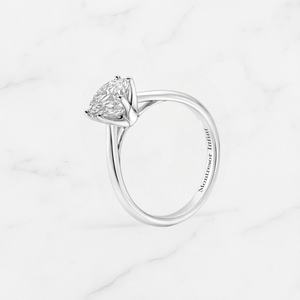 แหวนเงินแท้ 925 ประดับเพชรโมอิสซาไนต์ 7.4 มม. สำหรับงานแต่งงานหรืองานหมั้น 'Freeze Love' - Product Image 4