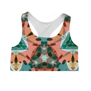 เสื้อชั้นในกีฬาผู้หญิงแบบขายส่ง ปรับแต่งได้ ลายสก็อต ป้องกันรังสียูวี ไร้ตะเข็บ พิมพ์ลายแบบซับลิเมชั่น ระบายอากาศได้ดี เป็นมิตรกับสิ่งแวดล้อม คุณภาพสูง - Product Image 1