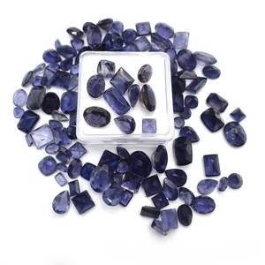 หินไอโอไลต์สีฟ้าเจียระไนแบบเหลี่ยมเพชรพลอยประดับคริสตัลหรูหราหินไฟแฟนซีได้รับการรับรองจากหินขนาด20มม. - Product Image 4