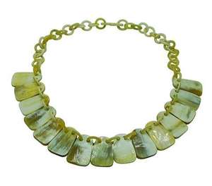 Impresionante collar de círculo de cuerno de búfalo Belleza clásica de la naturaleza con cadena de serpiente para regalo - Product Image 1