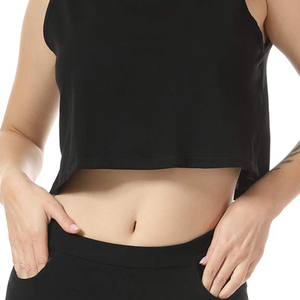 เสื้อแขนกุดครอปสำหรับผู้หญิงเสื้อครอปฟิตเนสเล่นกีฬาออกกำลังกายผ้าฟลีซแห้งเร็ว - Product Image 5