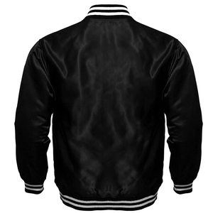Veste de baseball en satin pour homme, veste bomber légère, streetwear, design personnalisé, vente en gros - Product Image 6