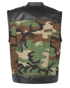 Gilet en cuir Style club gilet en cuir de moto hommes peau de vache Denim gilet inconvénient Moto maille hommes moto gilet - Product Image 3