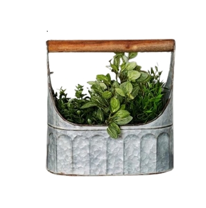 Soporte de carrito galvanizado de estilo tradicional Diseño personalizado Caddy galvanizado Soporte de cubiertos de metal Herramientas de cocina - Product Image 5