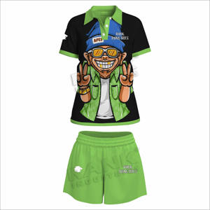 Fabricant d'usine unisexe Ensemble polo et short sur mesure Nouvelle arrivée Ensemble polo et short - Product Image 3