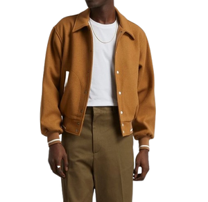 Última moda al por mayor pesado chaqueta de invierno logotipo personalizado bordado chaqueta de lana decoración de piel de calidad superior de talla grande - Product Image 5