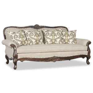 Sofá de lujo Dannie de madera maciza de caoba de alta calidad, color marrón y tallado, para sala de estar - Product Image 4