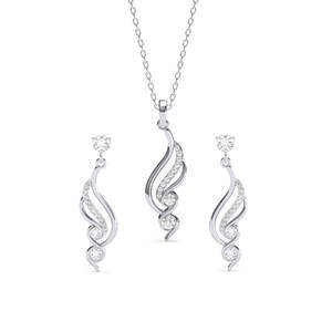 Compre en Línea Conjuntos de Pendientes de Plata de Ley 925 de Primera Calidad para Bodas - Product Image 1