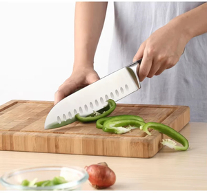 Juego de 3 Cuchillos de Chef al por Mayor - Cuchillos Santoku y Cleaver de Acero Inoxidable 3Cr13 con Mango G10 - Product Image 3