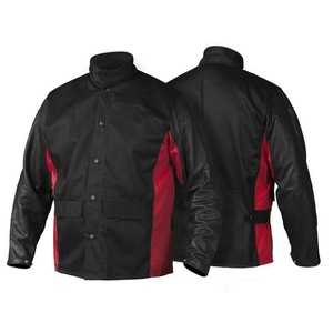 Abrigo de trabajo de soldadura de cuero protector de manga larga resistente al fuego personalizable de fábrica al por mayor ropa de seguridad personalizable - Product Image 3