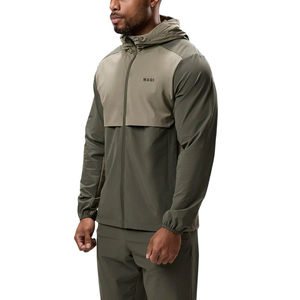 ชุดวอร์มผู้ชายแบบกำหนดเองขายส่ง เสื้อแจ็คเก็ตกันลมผ้าไนลอน กางเกงแทร็คไลท์น้ำหนักเบา ชุดวอร์มสะท้อนแสงสำหรับฝึกซ้อม - Product Image 4