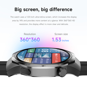 <span class=keywords><strong>Reloj</strong></span> <span class=keywords><strong>Inteligente</strong></span> Android Watch 5 Max con Pantalla AMOLED HD de 1.53 Pulgadas, Llamadas Inalámbricas, Monitor de Sueño, NFC para Deportes al Aire Libre - Product Image 2