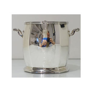 Cubo de vino personalizado niquelado de metal Cubo de vino de lujo con borde sólido Cubo de vino premium - Product Image 1