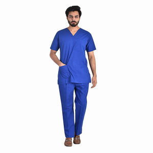 Uniforme de personal de hospital de LICRA de poliéster de estilo profesional para hombre superventas - Product Image 1