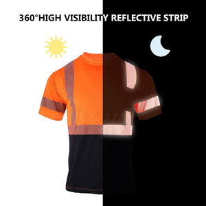 Hi VIS เสื้อยืดแขนสั้นสำหรับผู้ชาย, เสื้อยืดความปลอดภัยระบายอากาศ Hi viz - Product Image 5