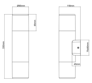 Lampada da parete doppia Hoosic, finitura ruggine, 2xE27 IP44 (Trio Lighting 222260224) - Product Image 3