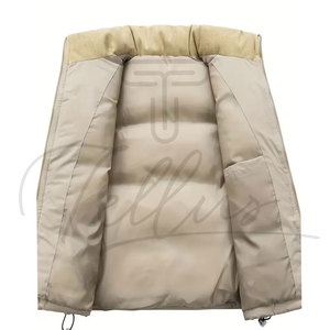 Nouvel Arrivage Gilet matelassé à capuche pour homme, couleur unie, en toile, décontracté, imperméable, pour l'hiver, avec rembourrage en polyester, haute qualité, prix bas - Product Image 3