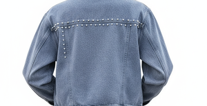 Chaqueta Vaquera Vintage para Mujer, Transpirable, Corte Regular, Lavada, con Remaches Decorativos, Informal, con Solapa, Corta, de Color, para Invierno, Primavera y Verano - Product Image 6