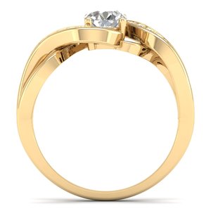 Anillo de Compromiso de Diamante de Corte Brillante Redondo de Alta Calidad REYES de 0.82 Quilates para Mujer, Certificado IGI, Joyería de Oro Sólido de 14K - Product Image 4