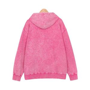 Manufacturer Custom Full Print Graphic Cotton Fleece Streetwear Acid Washed Oversize Baggy <b>Zip</b> <b>up</b> Hooded <b>Cropped</b> <b>Hoodie</b> - Product Image 3