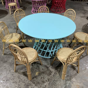 Pour pépinière fête en plein air pour enfant tendances chaudes rotin Global enfants couleur Table bébé meubles marché bon prix - Product Image 6