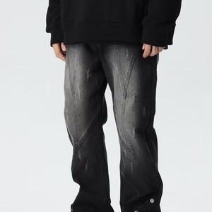 Pantalones vaqueros OEM de verano para hombre recién llegados con diseño único estilo de calle alta Pantalones vaqueros de alta calidad para Hombre Ropa al por mayor - Product Image 3