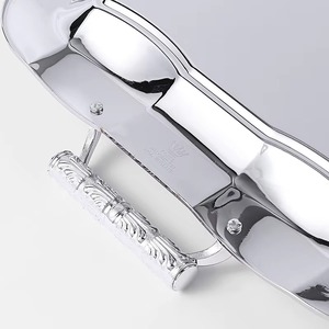 จานผลไม้สแตนเลสสตีลสไตล์ยุโรปขนาดเล็กขนาดใหญ่สำหรับบ้านห้องครัวงานแต่งงาน - Product Image 2