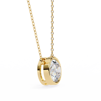 Colgante de Oro de 18K con Impresionante Diamante Cultivado en Laboratorio, Colgantes y Dijes de Diamantes Premium