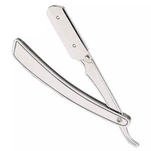 Rasoirs à lame unique en acier inoxydable finition satinée pour le rasage des aisselles du visage et du corps du bikini dans les salons de coiffure et les salons de coiffure - Product Image 1