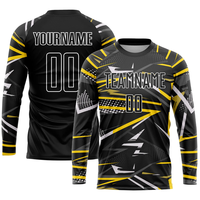 Venta al por mayor diseño personalizado 100% poliéster sublimado hombres manga completa ropa de fútbol camisetas de fútbol