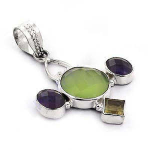 Colgante de Cruz con Piedras Preciosas de Plata 925 con Circonitas Cúbicas, Joyería Religiosa Chapada en Rodio para Mujer, Material Principal Oro, Regalo - Product Image 3