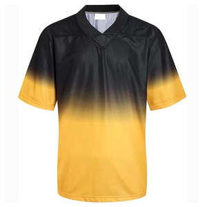 Camiseta de fútbol americano personalizada cosida nombre Número manga corta 100% poliéster ropa deportiva hombres uniforme de entrenamiento - Product Image 1